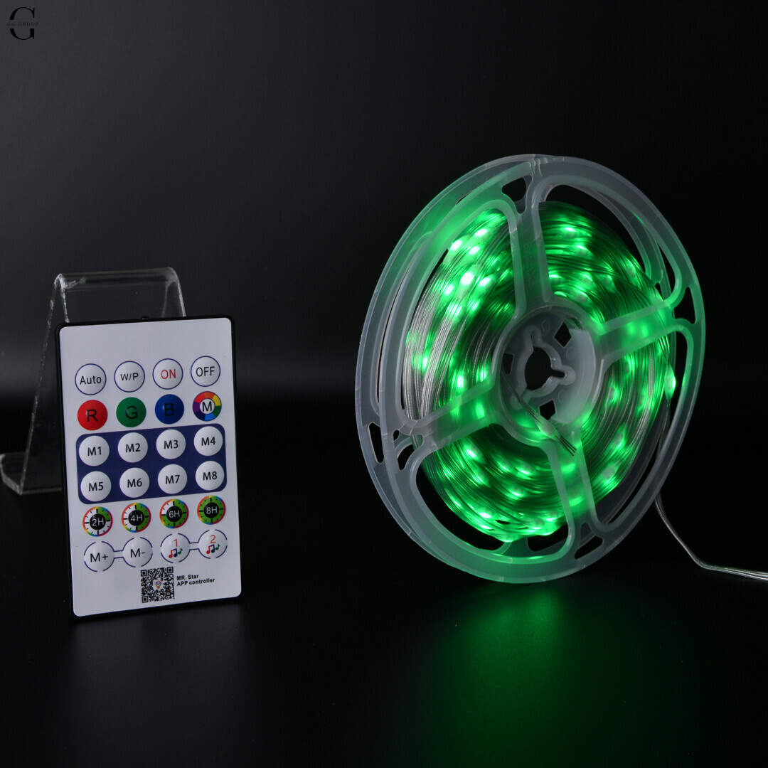 Светодиодная гирлянда-лента RGB - 10 метров, 100 диодов, USB (без адаптера), пульт.
